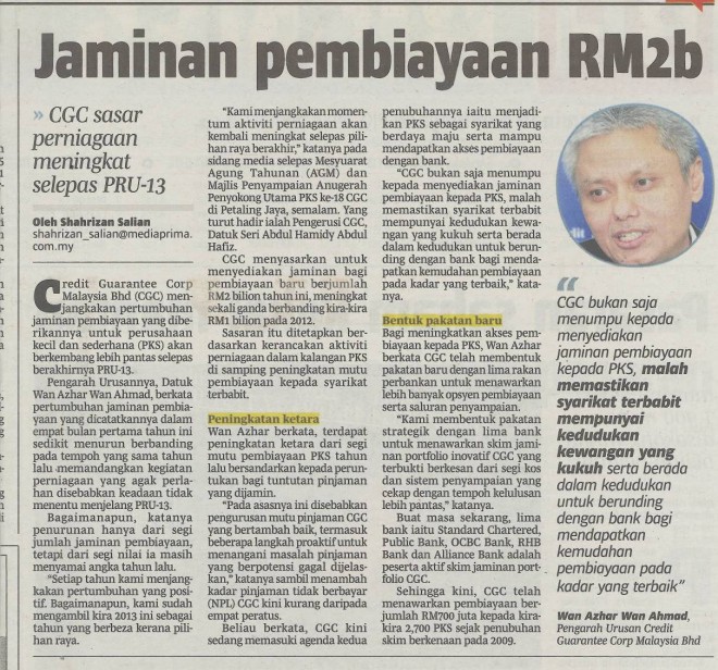Berita Harian__08052013_Jaminan Pembiyaan RM2b